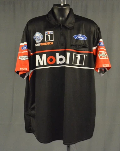 2022 Kevin Harvick Mobil 1 Race Used NASCAR Pit Crew Shirt BLACK. SIZE XL Cover