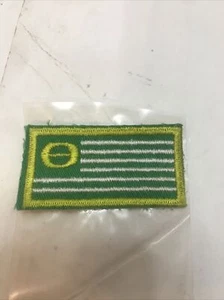 John Deere Ecology Snowmobile Patch Green Flag Vintage 1972 NOS - Picture 1 of 2