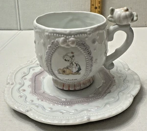 Juego de platillos taza de té Enesco 1994 Precious Moments Collection octubre NUEVO - Imagen 1 de 7
