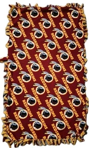 Vintage 90's Washington Redskins Large Fleece Throw Blanket L56”x W48” NFL - Picture 1 of 2