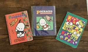 A Vintage Sanrio Pochacco Keroppi 1990’s Lot Of 3 Mini Paper Notepads - Picture 1 of 4