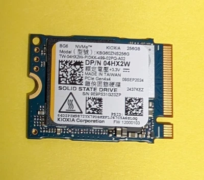 OEM Dell 04HX2W Kioxia BG6 KBG60ZNS256G - 256GB SSD M.2 2230 Gen4x4 NVMe PCIe - Image 1 of 2