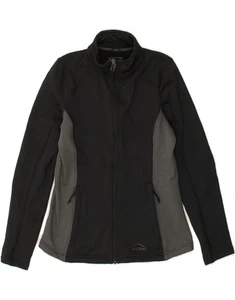 L.L.BEAN Womens Tracksuit Top Jacket UK 14 Medium Black Colourblock AP07 - Picture 1 of 3
