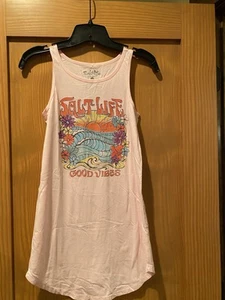 Salt Life Girl’s Pink Swimsuit Coverup/Dress Good Vibes NWT Size L - Picture 1 of 2
