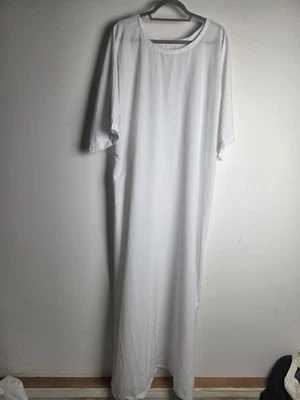 Slip de capa inferior blanca lisa para Abaya longitud 58 XL Foto 1 de 4