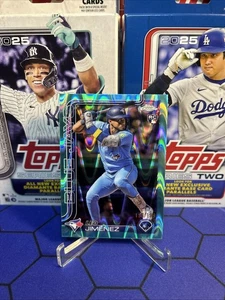 2025 Topps Chrome Baseball Aqua #/199 Blue Jays Leo Jimenez - Picture 1 of 2