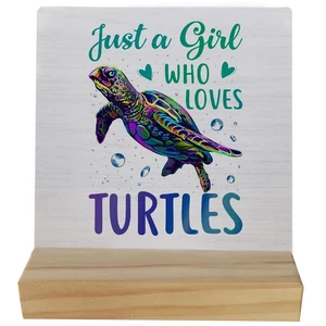 Sea Turtle Decor,Sea Turtle Gifts,Turtle Table Wood Plaque Sign,Turtle Decora... - Picture 1 of 5