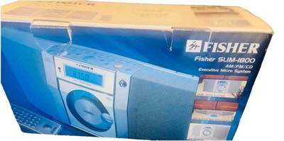 Fisher SLIM-1800 AM/FM Vertical CD Stereo System Undercabinet/Desktop/Wall Mount - Image 1 of 4
