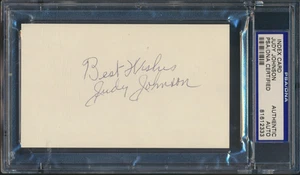 JUDY JOHNSON SIGNIERTE GESCHNITTENE INDEXKARTE PSA/DNA AUTHENTIFIZIERT HOF - Bild 1 von 2