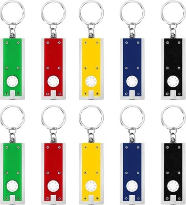 MARKE JOYCABIN 10 Stück LED Taschenlampen Schlüsselanhänger für Kinder, Mini Taschenlampe kle