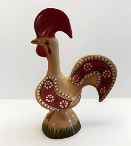 Vintage Mexikanische Volkskunst Hahn Keramik Figur - Handbemalt Keramik Huhn - Bild 1 von 5