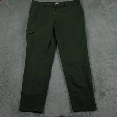 Pantalones para mujer Jill 18 verdes cargo utilitario bolsillo elástico pierna recta informales Foto 1 de 4