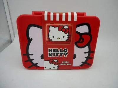Sanrio Hello Kitty Reusable Silicone 3 Compartment Bento Lunch Box Red (OFC) - Image 1 of 4