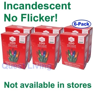 Lot 6 Boxes: 100 Stay-Lit Multi Color String Lights ~ Incandescent, No Flicker! - Picture 1 of 2