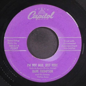 HANK THOMPSON: the blackboard of my heart / i'm not mad, just hurt CAPITOL 7" - Picture 1 of 2