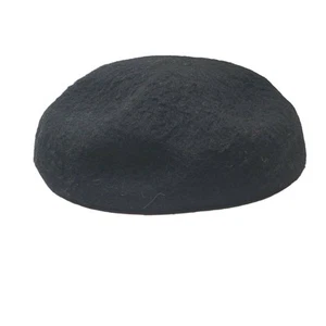 Vintage Ladies Hat Black Round Juliet Cap - Imagen 1 de 4
