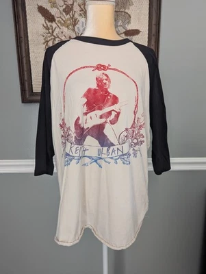 Camiseta blanca estilo béisbol Keith Urban Escape Together 2009 gira mundial XL GUC Foto 1 de 4