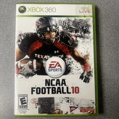 Videojuego NCAA Football 10 (Microsoft Xbox 360) en caja original envío gratuito muy limpio Foto 1 de 4