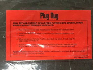 16" Plug Rug Lab Safety Seal Drains - Picture 1 of 2