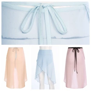Skirt for Womens Chiffon Ballet Wrap Skirt Over Scarf Ballerina Dance Skate - Picture 1 of 41