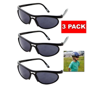 3 Pack NEW Kids TODDLER BOYS GIRLS BLACK Sports CLASSIC RETRO SUNGLASSES SHADES - Picture 1 of 1
