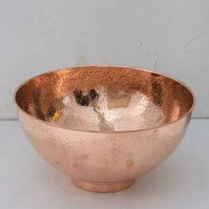 Hammered Copper Vessel Sink, Solid Copper Bathroom Washbasin, Round Sink Copper - Picture 1 of 7