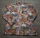 Vintage Marco by William Gary Shirt Large Mens Egyptian Pattern Disco 70s 