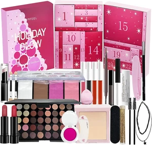 Makeup Holiday Gifts Glow Makeup Advent Calendar 2024, 24 Days Countdown to Girl - Picture 1 of 9