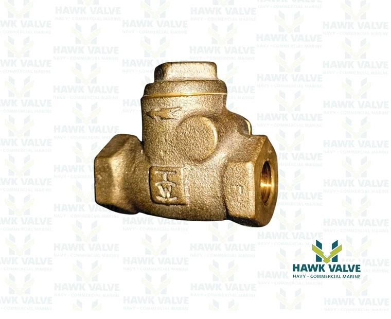 1/4" BRONZE 125  T-PATTERN THREADED BRZ DISC CHECK VALVE - WALWORTH - Image 1 of 4
