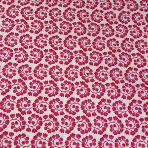 Bright Raspberry Pink & White Floral by Blank Textiles, Cotton Fabric, BTY - Picture 1 of 5