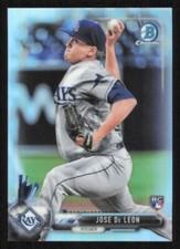 2017 Bowman JOSE De LEON Refractor #/499 card TAMPA BAY RAYS
