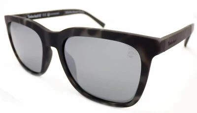 Timberland Polarizzati Sole Nero Tartaruga con Argento Specchio TB9143 55D - Immagine 1 di 4