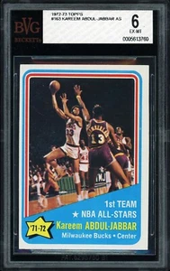 Kareem Abdul-Jabbar 1972-73 Topps Basketball #163 All Star BVG 6 (BGS) Bucks - Picture 1 of 2