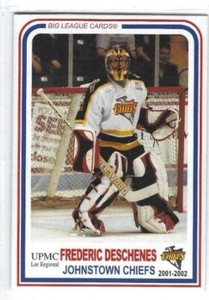 2001-02 Johnstown Chiefs (ECHL) Frederic Deschenes (goalie)