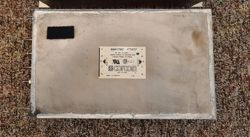 Corcom EMI Filter 60AYT6C F7477 60A 50-60Hz - Bild 1 von 2