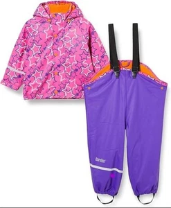 Matsch Anzug Thermo Regenanzug (Hose+Jacke Fleece gefüttert) Mädchen Gr. 104 - Bild 1 von 4