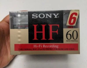 (6 Pack) Sealed SONY HF 60 Normal Bias Type I Blank Audio Cassette Tapes Hi-FI - Picture 1 of 3