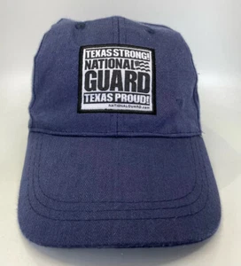 Texas Strong! National Guard Texas Proud! Cap Hat Adult Adjustable Blue Cotton - Picture 1 of 6