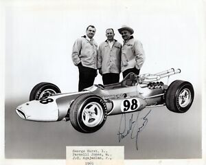 Authentic Autographed Parnelli Jones 8x10 Indianapolis 500 Photograph