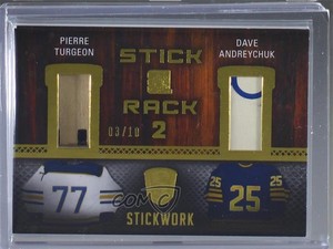 2015 Leaf ITG Stickwork Stick Rack 2 Gold /10 Pierre Turgeon Dave Andreychuk HOF