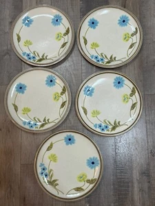 5 VTG Mikasa Nature's Gallery Country Living Blue Floral 10 3/4” Dinner Plates - Picture 1 of 8