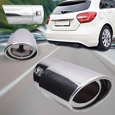 Edelstahl Chrom Auspuffblende Endrohr 160 x 102mm Universal Blende Oval gerade - Bild 1 von 4