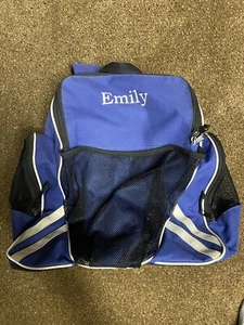 Augusta Soccer Ball holder Backpack Blue Black for Girl named Emily - Picture 1 of 7