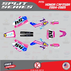 Graphics Kit for Honda CRF250R (2004-2009) CRF 250R Split Series - Pink - Picture 1 of 6