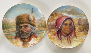 Set of 2 Endre Szabo American Adventure Series Collector Plates  10.5" - Picture 1 of 4