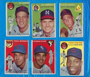 1954 TOPPS BASEBALL 14 CARD LOT DICK GROAT DEL CRANDALL AL ROSEN + + - Picture 1 of 6