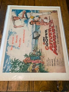 Vintage 1953 Gary Cooper Return To Paradise Filmwerbung - Bild 1 von 1