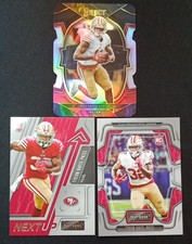 Brandon Aiyuk 2022 Panini Select Red Black Silver Prizm + 2 49ers Rookie Card RC