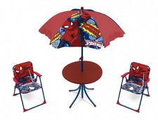 Kinder Garten Sitzgruppe Tisch Stuhl Marvel Camping-Set Spider-Man 4-teilig