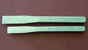 Vtg Craftsman 2PC 1/2", 5/8" Cold Steel Chisels #42973 WF, #42974 WF, USA - Picture 1 of 11
